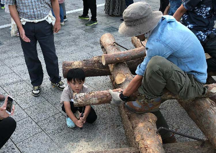 Kids friendly lumberjack competition